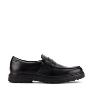 Boys' Clarks Loxham Craft Youth School Shoes Black | CLK438TCE