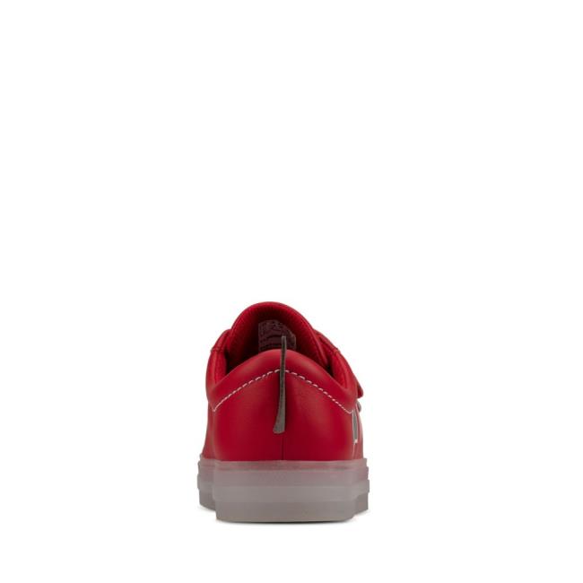 Boys' Clarks Flare Scale Lo Kid School Shoes Red | CLK612BQV