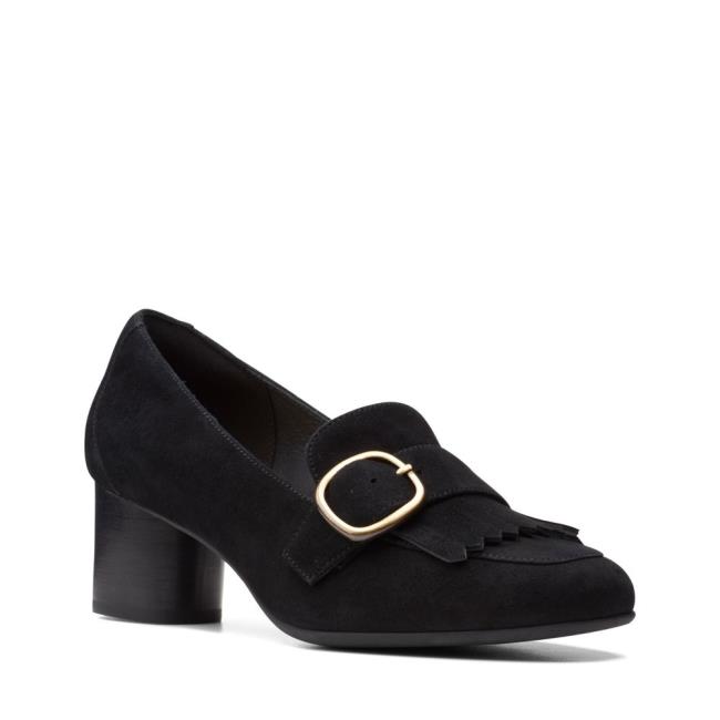 Women's Clarks Un Cosmo Go Heels Shoes Black | CLK834ACS